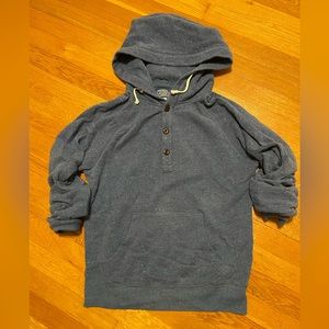 JCREW VINTAGE FLEECE LONGSLEEVE HENLEY SMALL SAPPHIRE BLUE